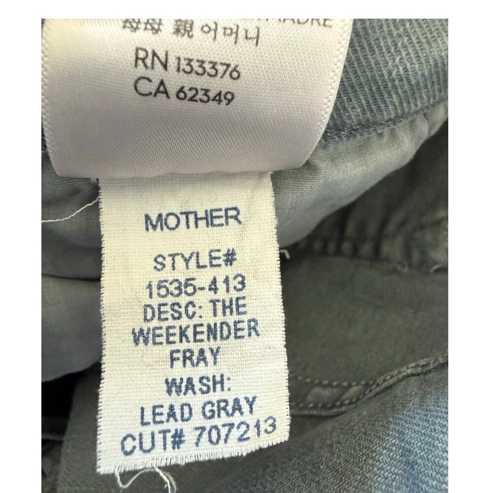 Mother Jeans The Weekender Fray in Lead Grey Size 28 Retail $258 - Picture 6 of 7